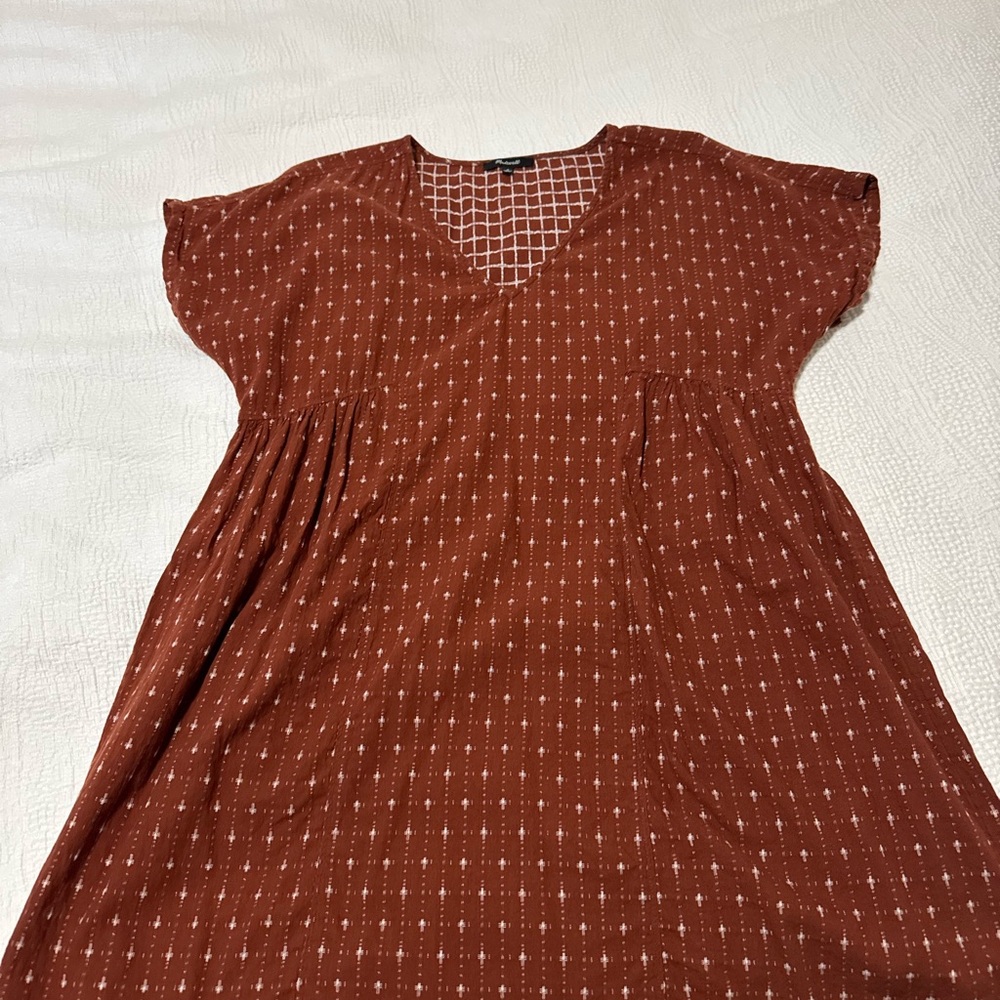 Madewell Terracotta Checkered dress